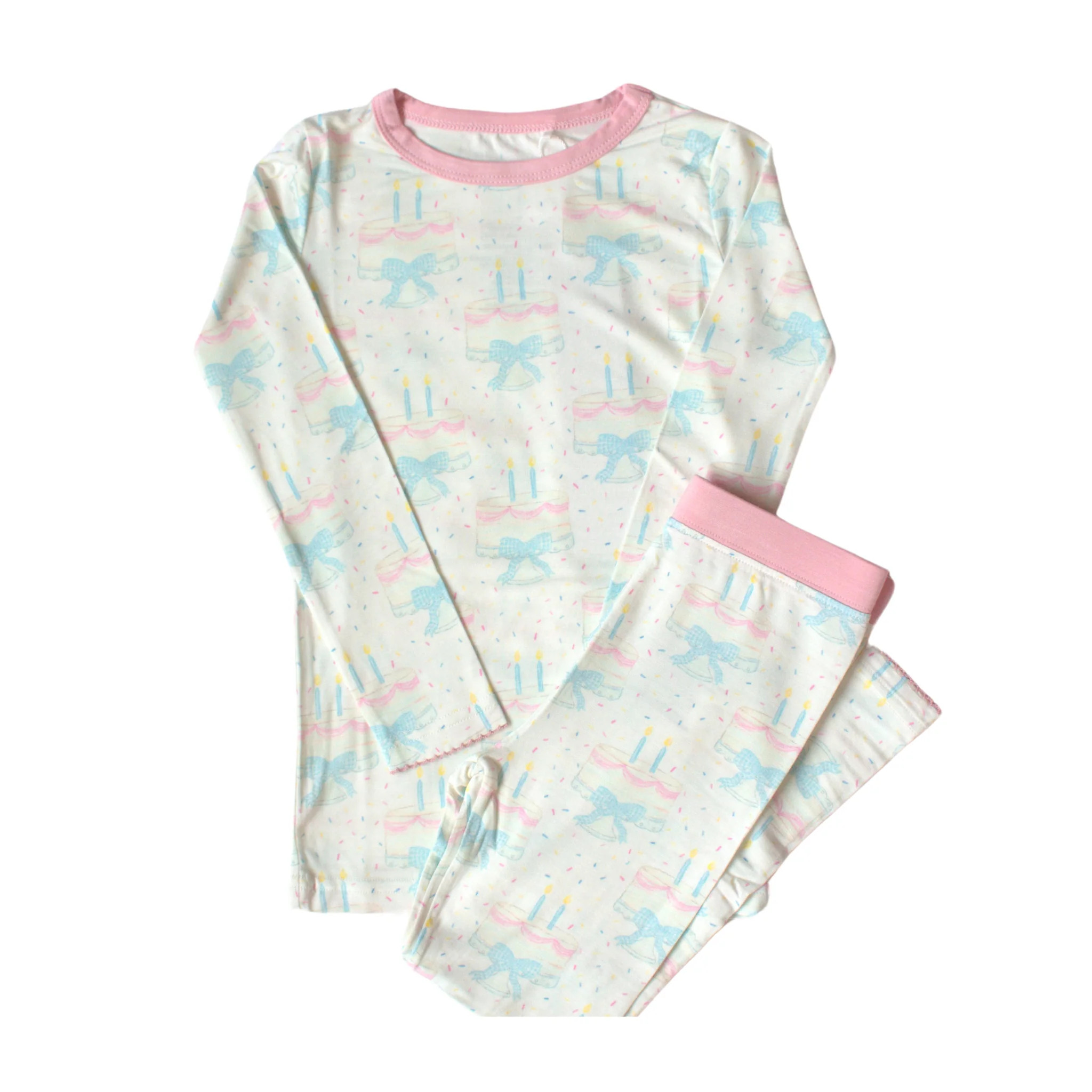 Birthday Cake Two Piece Bamboo Set | Lillie & Lilah