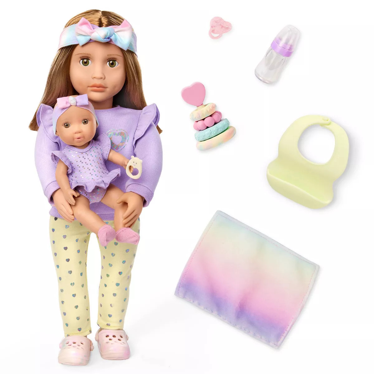 Our Generation Tory & Riley 18" Babysitter Doll & Baby Doll Sister with Accessories Playset | Target