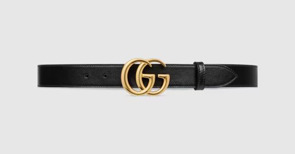 Leather belt with Double G buckle | Gucci (AU)