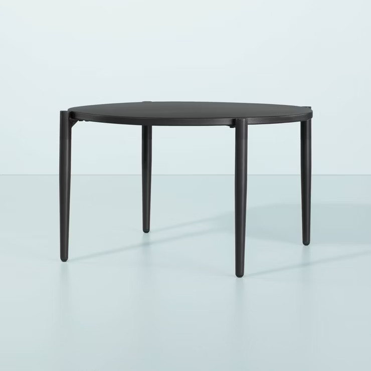 Round Metal Outdoor Coffee Table - Black - Hearth & Hand™ with Magnolia | Target