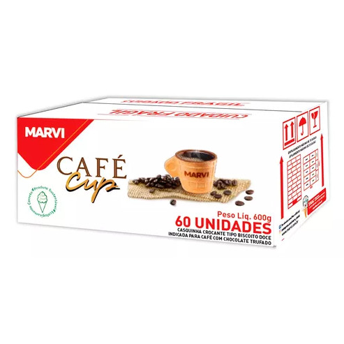 Café Cup Xícara Casquinha Marvi 60 Unidades | Shopee (BR)