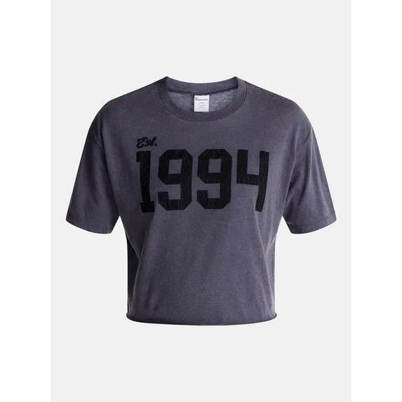 No Boundaries Boxy Cropped Graphic Tee, Women's and Women's Plus XXS-4X | Walmart (US)