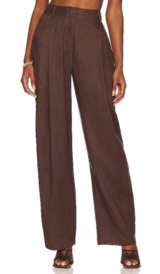 Linen Trouser in Brown | Revolve Clothing (Global)