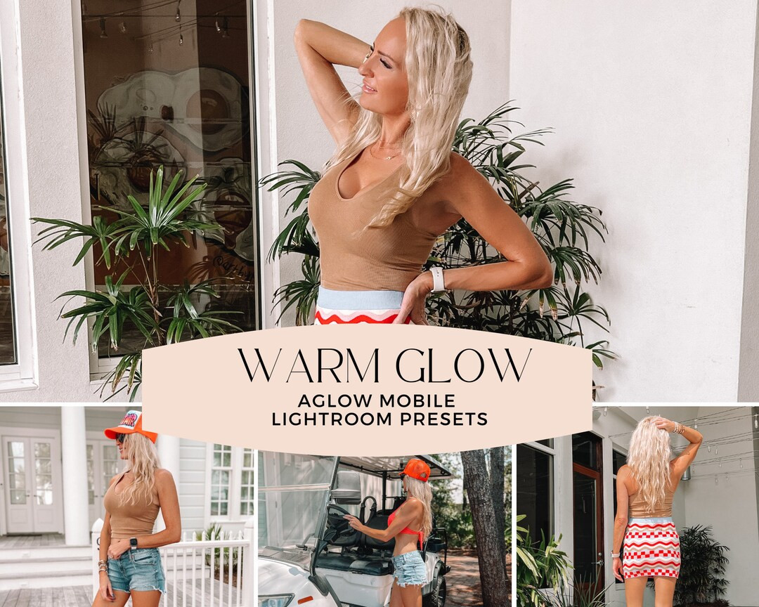 WARM GLOW AGLOW Mobile Lightroom Preset, Photo Filters, Warm Presets, Blogger Preset, Best Preset... | Etsy (US)