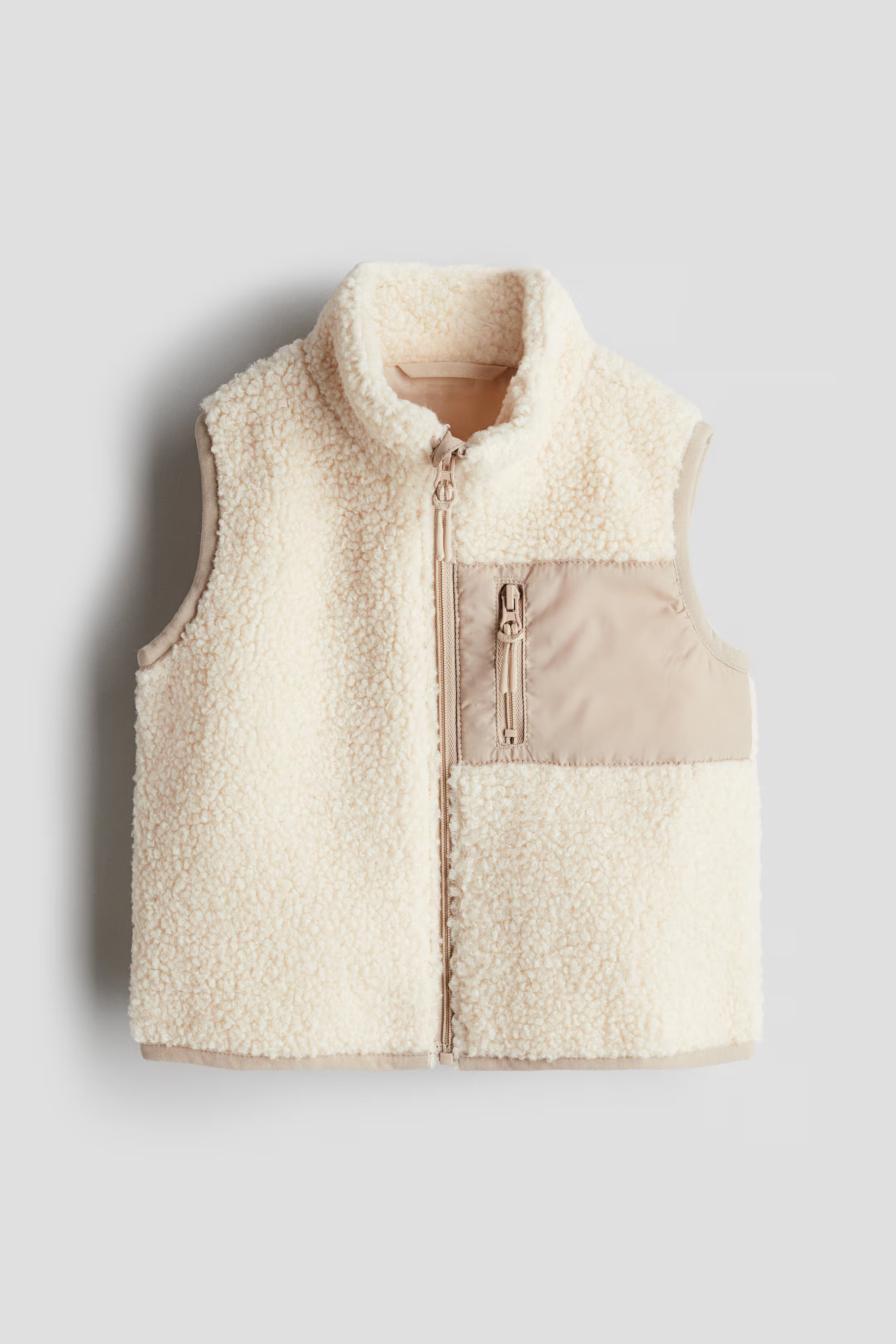 Teddy Fleece Vest - Sleeveless - Regular length - Navy blue - Kids | H&M US | H&M (US + CA)