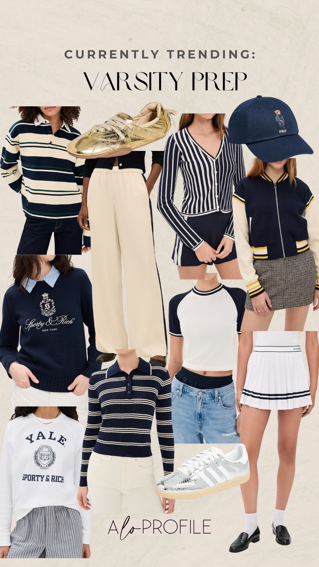 Currently Trending: Varsity Prep // spring style, spring trends, spring fashion, spring outfits, current fashion trends, spring wardrobe, spring fashion trends, spring outfit inspo