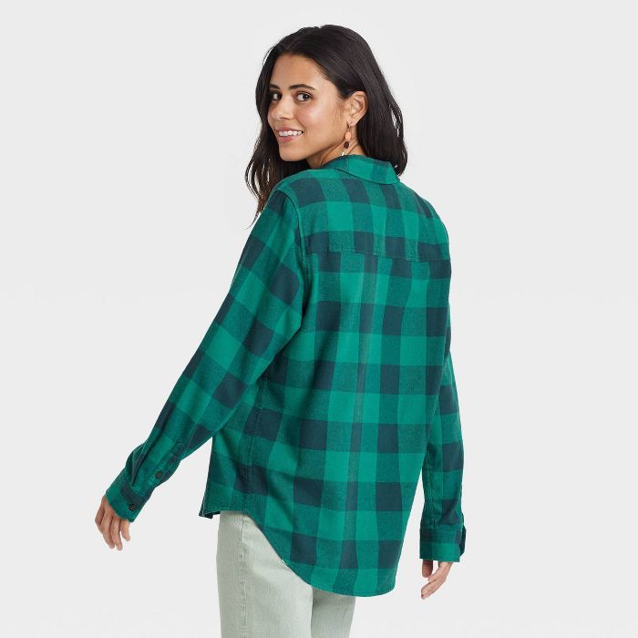 Women's Long Sleeve Flannel Button-Down Shirt - Universal Thread™ Plaid | Target