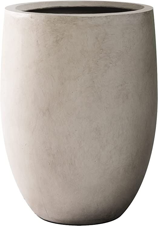 Kante 21.7" H Weathered Concrete Tall Planter, Large Outdoor Indoor Decorative Pot with Drainage ... | Amazon (US)