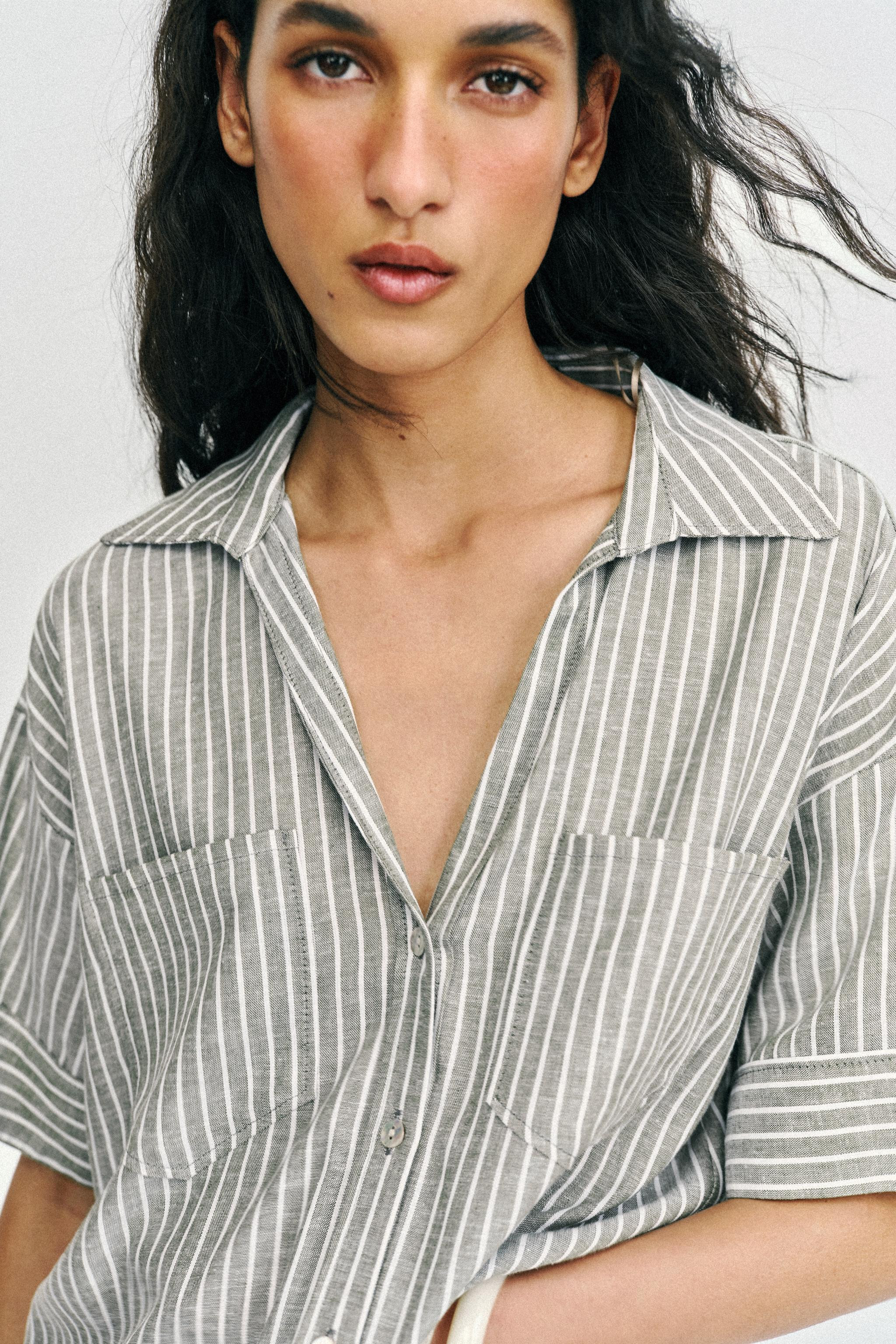 STRIPED LINEN SHIRT | Zara US