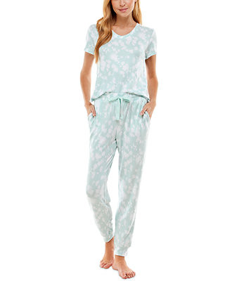 V-Neck T-Shirt & Jogger Pants Pajama Set | Macy's