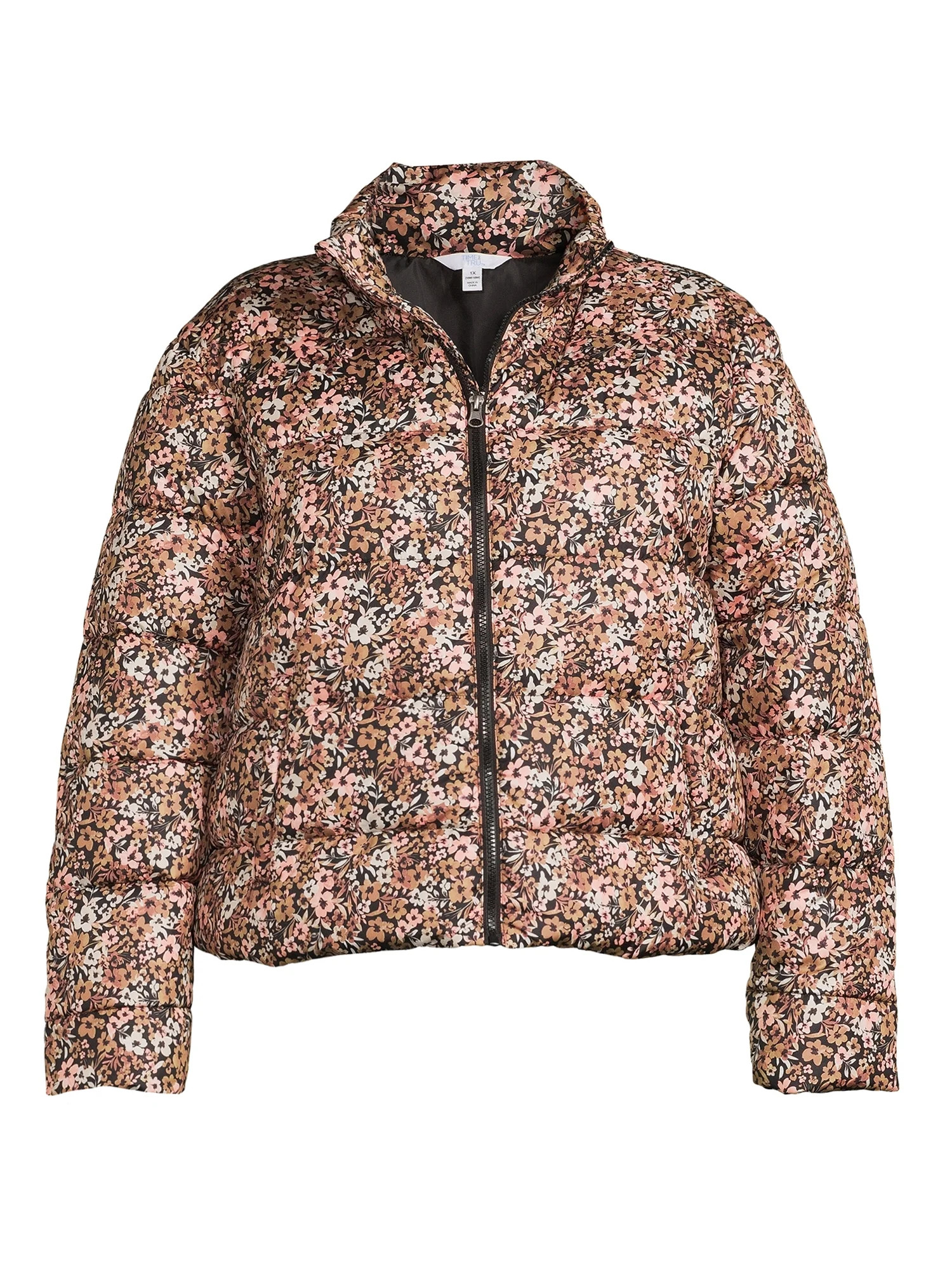 Time and Tru Women's and Plus Puffer Jacket - Walmart.com | Walmart (US)