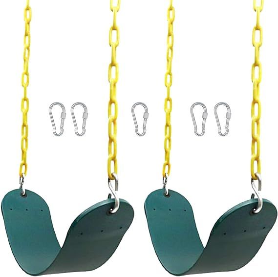 Juegoal Heavy Duty Swings Seats Playground Swing Set Accessories Replacement with 66" Plastic Coa... | Amazon (US)