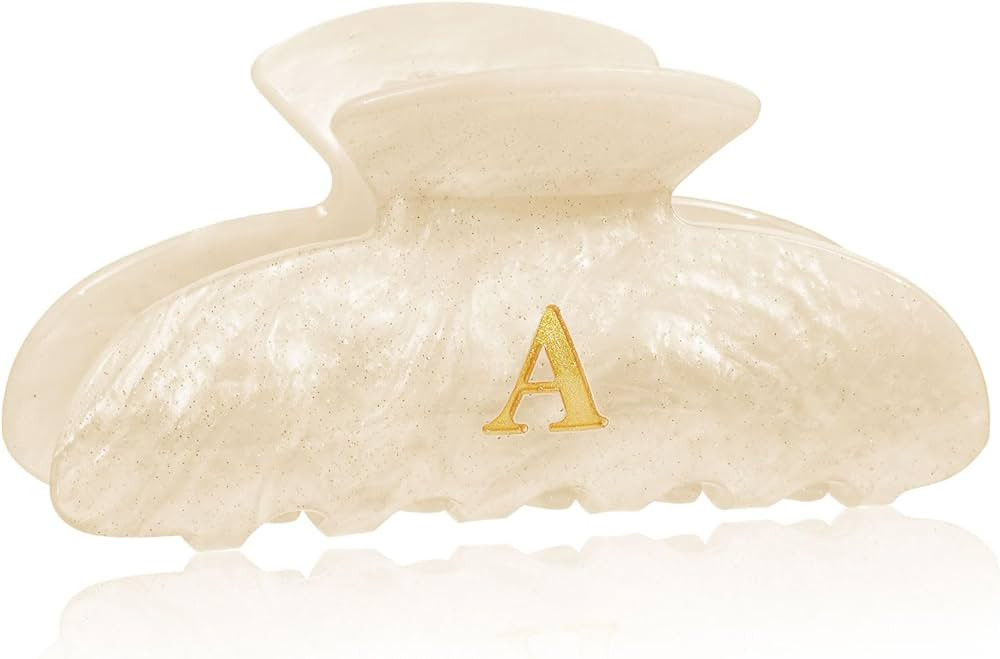 HAIMEIKANG Acrylic Letter Hair Clips For Women - Initial Cute Hair Claw Clips for Bridal Monogram... | Amazon (US)