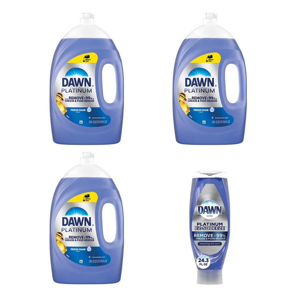 Dawn Ultra Platinum EZ-SQUEEZE Dish Soap Case Pack (1 24.3 fl-oz & 3 74.3 fl-oz refills) | Lowe's