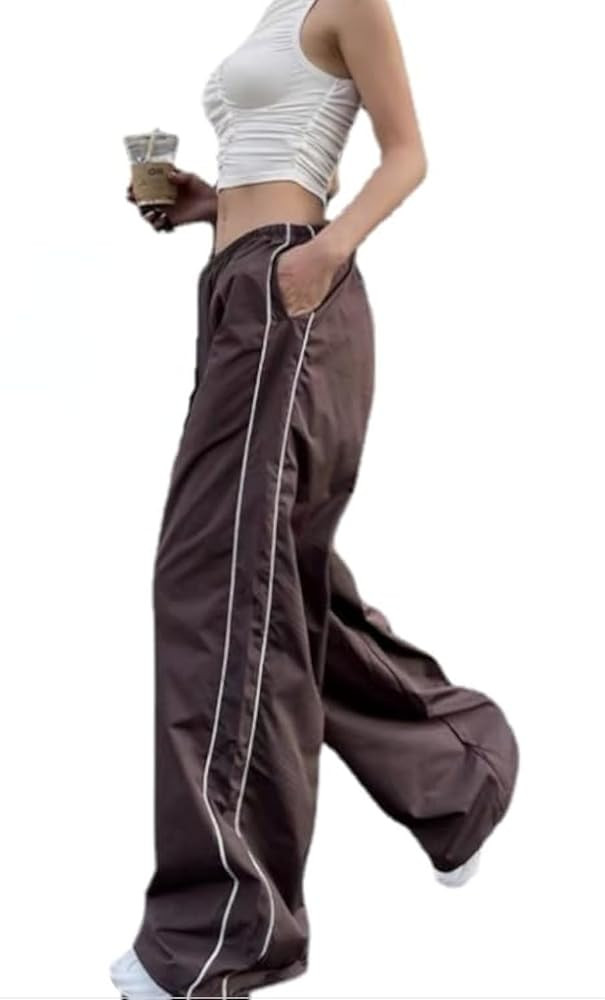 XPONNI Women's Baggy Y2K Parachute Pants | Amazon (US)