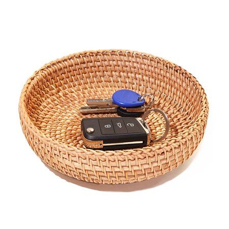 Small Round Keys Storage Basket Tabletop Organizer Basket for Keys Wallet Cell phone Restaurant Food | Walmart (US)