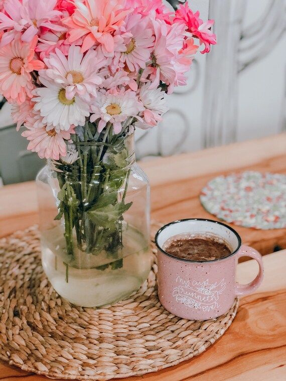 My cup runneth over | mug | pink campfire mug | Etsy (US)