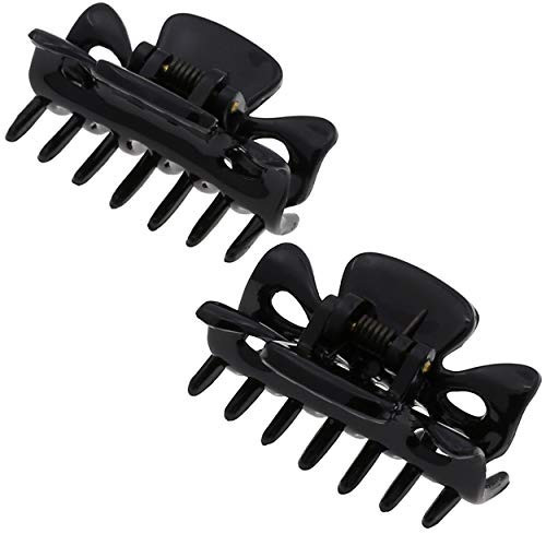 Camila Paris CP3027 French Hair Clip for Women, 1.5 inch Set of 2 Black Girls Hair Claw Clips Jaw Fashion Durable Styling Hair Accessories for Women, Strong Hold No Slip Grip, Made in France | Amazon (US)