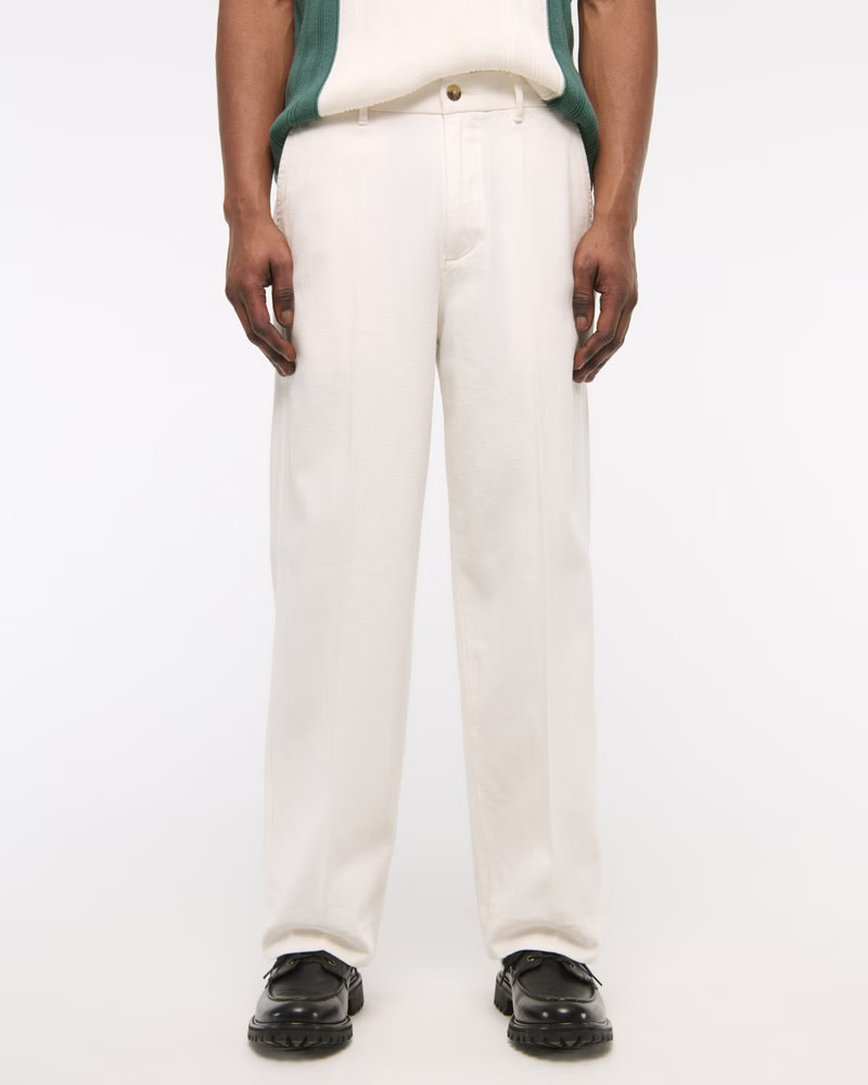 Baggy Tailored Linen-Blend Trouser | Abercrombie & Fitch (US)
