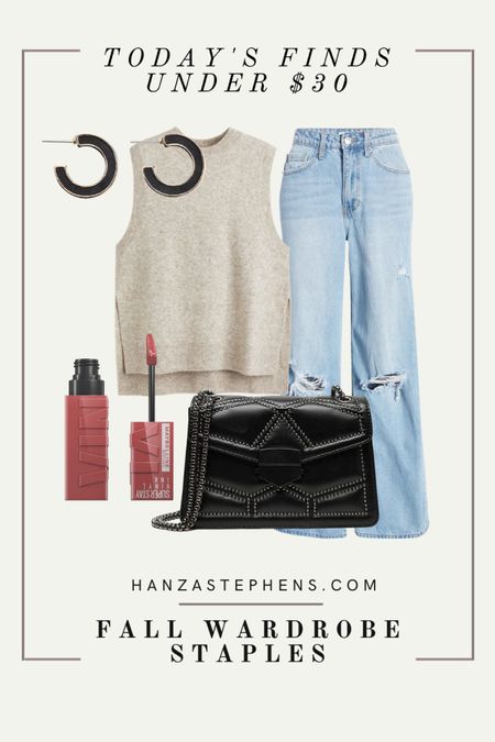 I personally own these jeans and this purse and use them on absolute repeat. This outfit is perfect for a casual dinner or for a low key fall concert outside. It’s loose fitting for max comfort. 

#LTKunder50 #LTKstyletip