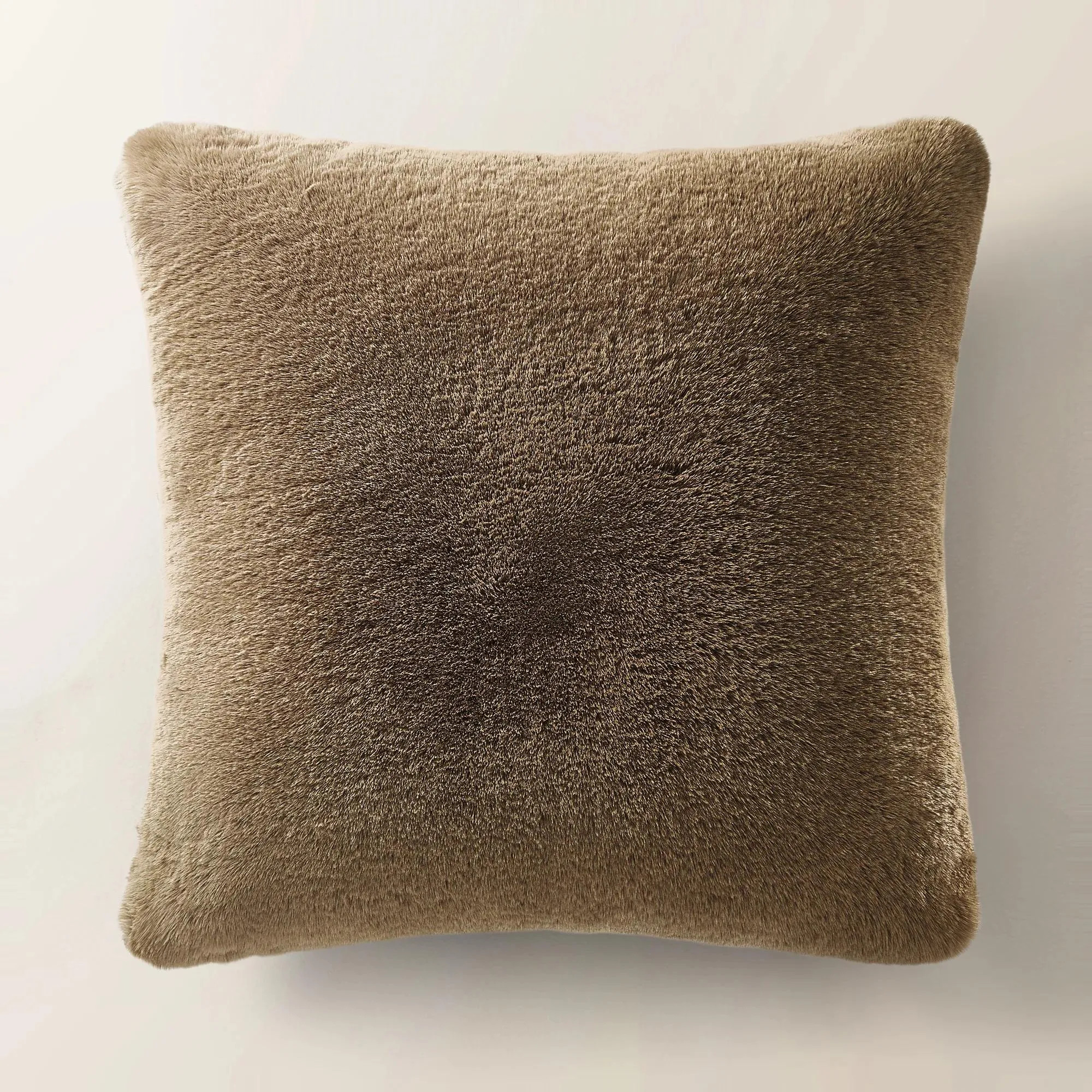 Shay Faux Fur Floor Pillow 30" - Rich Mocha | Z Gallerie