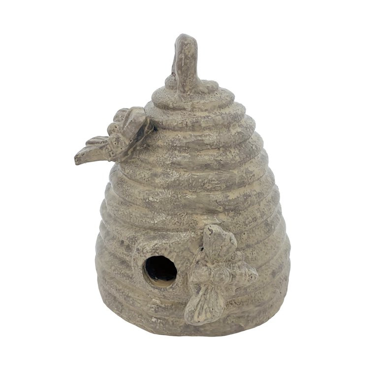 Way to Celebrate Spring Glossy Grey Colored Resin Beehive 5" | Walmart (US)
