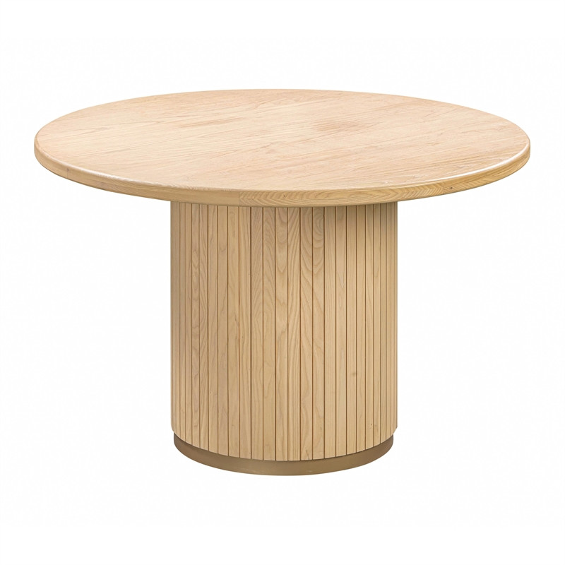 Chelsea Oak Wood Round Dining Table | Homesquare