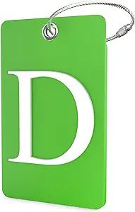 Luggage Tag Initial – Fully Bendable Tag w/ Stainless Steel Loop (Letter D) | Amazon (US)
