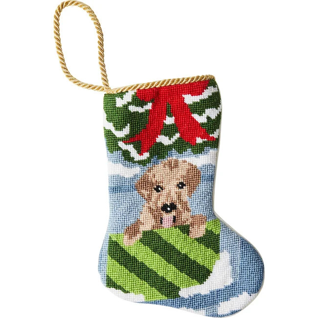 Bauble Stockings | Mini Open for Joy Stocking, (Blue, One Size) | Maisonette | Maisonette