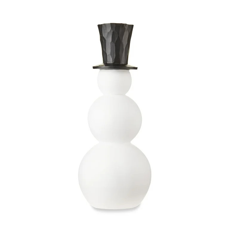 Black and White Medium Resin Snowman Tabletop Decor, 10.2 in, by Holiday Time | Walmart (US)
