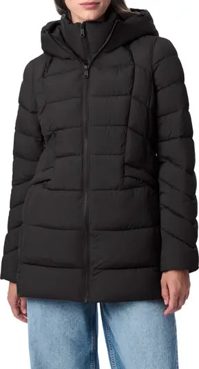 Hooded Puffer Jacket with Bib | Nordstrom