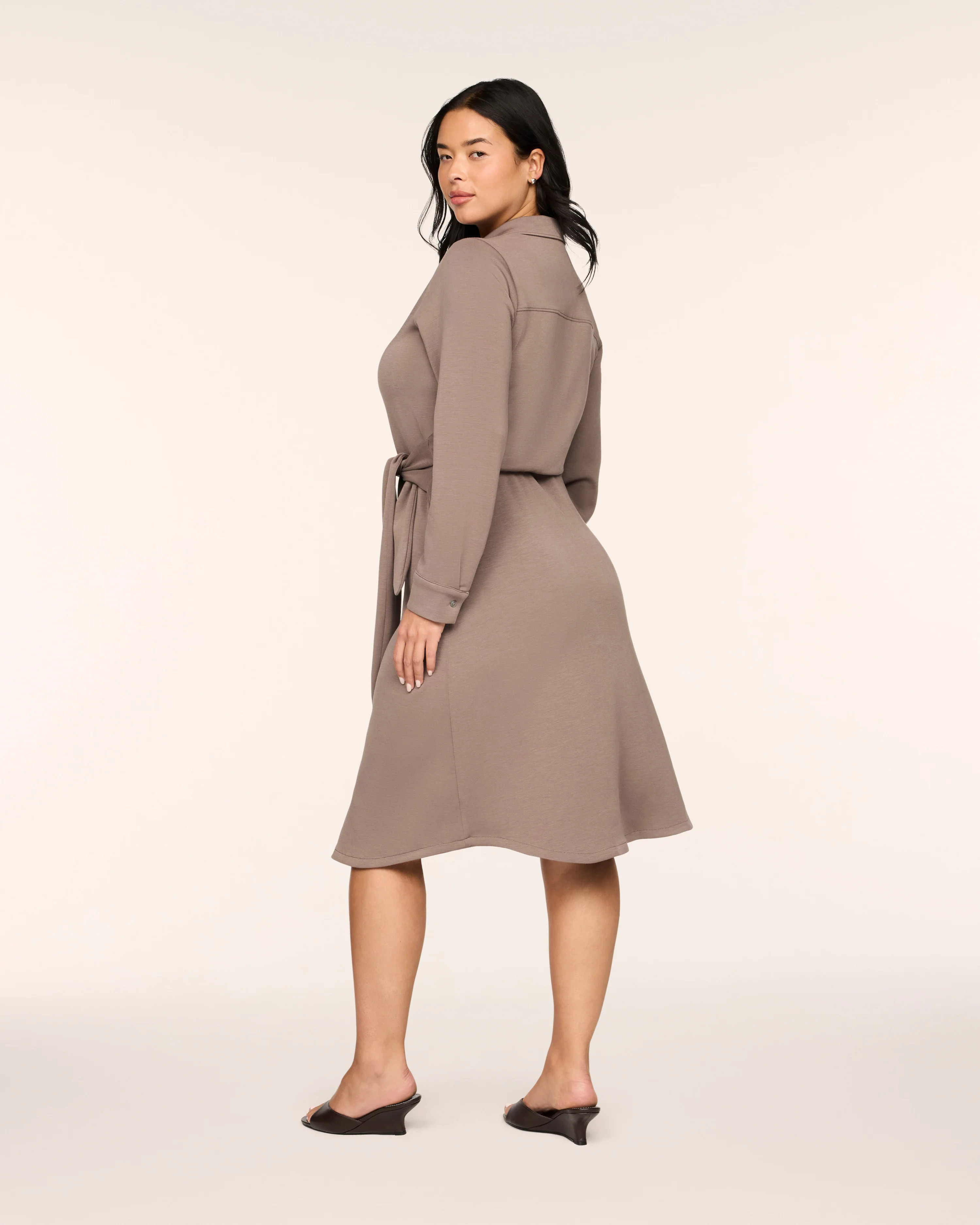 Tie-Waist Midi Shirt Dress | Spanx