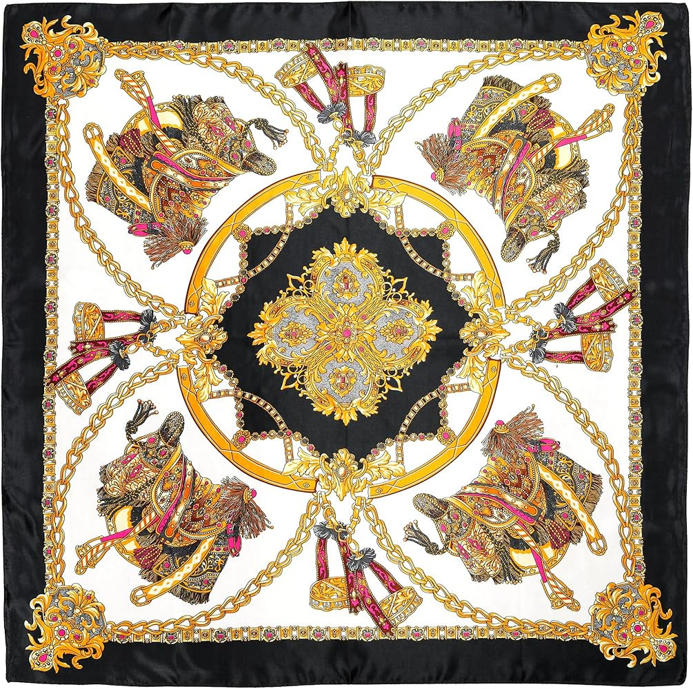 35” Satin Large Head Scarves Silk Bandana Like Neck Scarf Hair Sleeping Wraps Lightweight Satin... | Amazon (US)