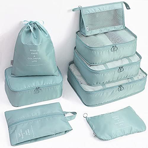 8 Set Packing Cubes for Suitcases,Fancyou Travel Cubes Packing Luggage Organizers Accessories Bag,La | Amazon (US)
