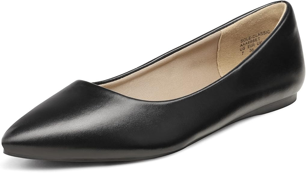 DREAM PAIRS Women's Casual Pointed Toe Ballet Pumps Slip On Ballerina Flats Shoes | Amazon (UK)