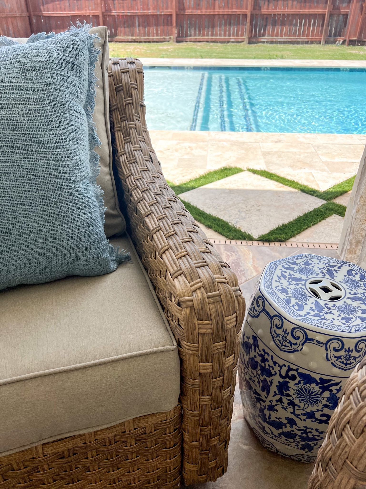 Better homes and Gardens, wicker patio sofa set
Glider chairs 
Rattan 
Neutral 
Walmart finds 
Powder blue outdoor throw pillows 
Chinoiserie garden stool 
Grand millennial decor 
Coastal French cottage 
Traditional 
Patio decor 
Summer 
Style 
Refresh 
Affordable 
Pool house  

#LTKSeasonal #LTKhome #LTKsalealert