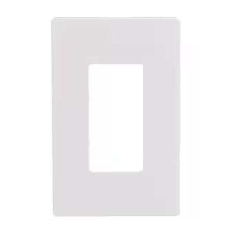 Eaton 1-Gang Midsize White Polycarbonate Indoor Screwless Decorator Wall Plate | Lowe's
