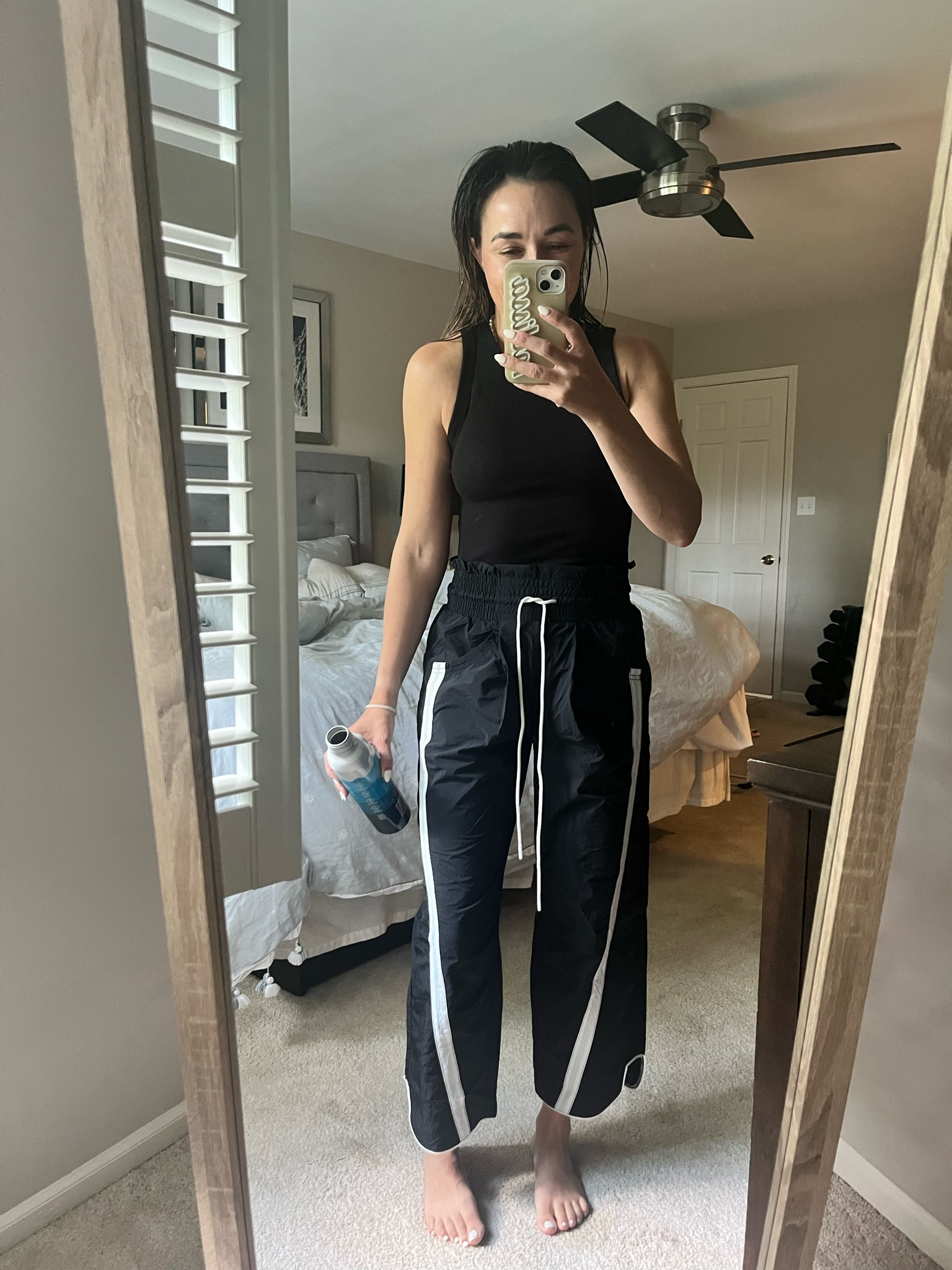 Free People barrel athleisure track pants! Loveee! They come in 3 colors—i got the xs.

#LTKActive #LTKOver40 #LTKFindsUnder100