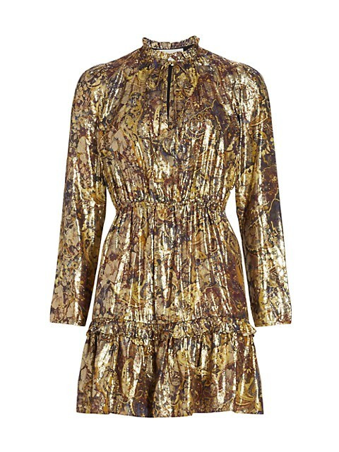 BA&SH Capi Metallic Minidress | Saks Fifth Avenue