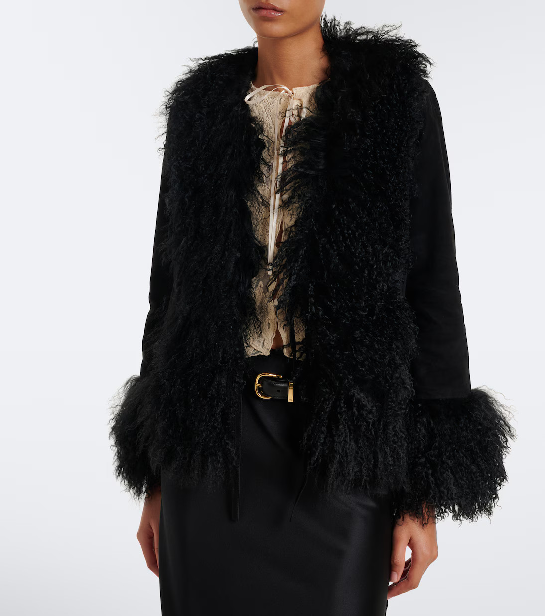 Sammy shearling-trimmed suede jacket | Mytheresa (UK)