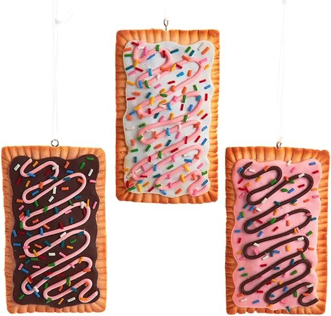 The Bridge Collection 4" Iced Toaster Pastry Ornaments - Set of 3 - Home for The Holidays - Chris... | Amazon (US)