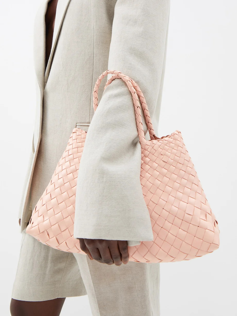 Santa Croce small woven-leather basket bag | Matches (US)