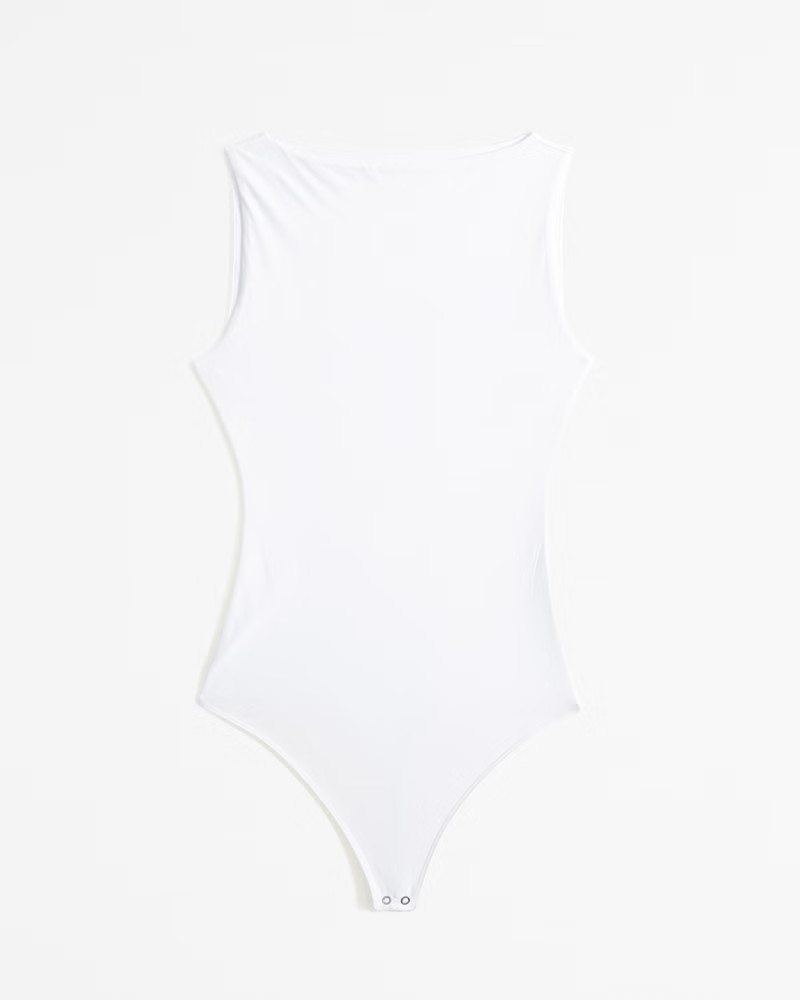 Abercrombie & Fitch Women's Soft Matte Seamless Slash Bodysuit in White - Size S | Abercrombie & Fitch (US)
