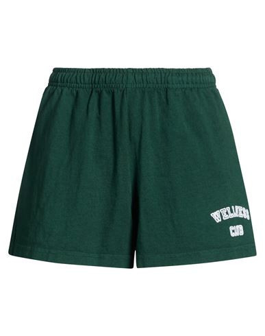 Sporty & Rich Woman Shorts & Bermuda Shorts Dark green Size XS Cotton | YOOX (US)