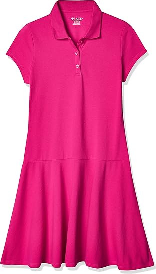 The Children's Place Girls' Uniform Pique Polo Dress 2-Pack | Amazon (US)