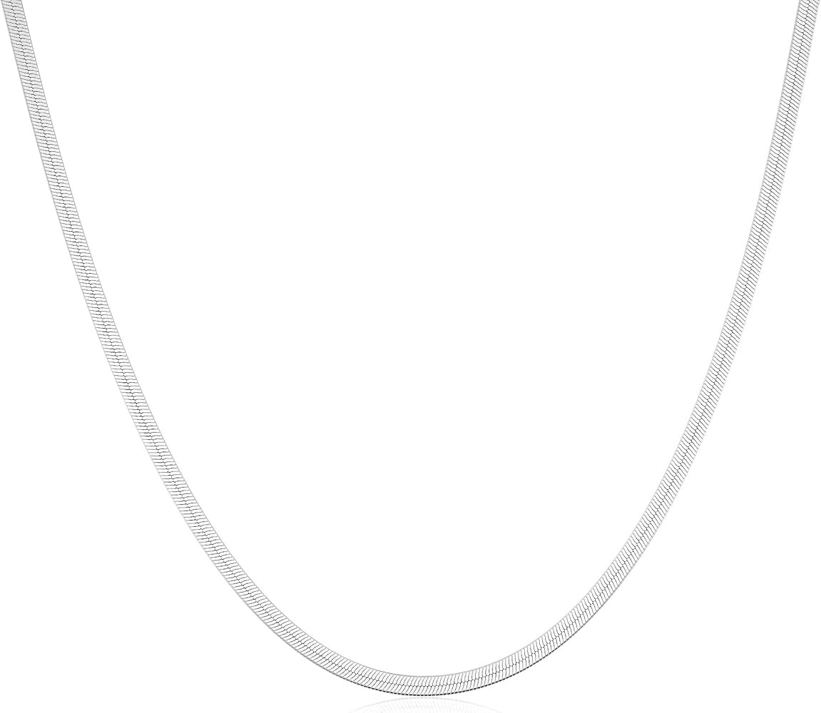 DEARMAY 14K Gold Plated Necklaces for Women, Dainty Gold Herringbone Choker Necklace Thin Layered... | Amazon (US)