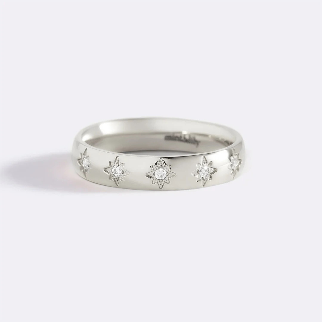 Star Set Stacking Ring | Mint & Lily