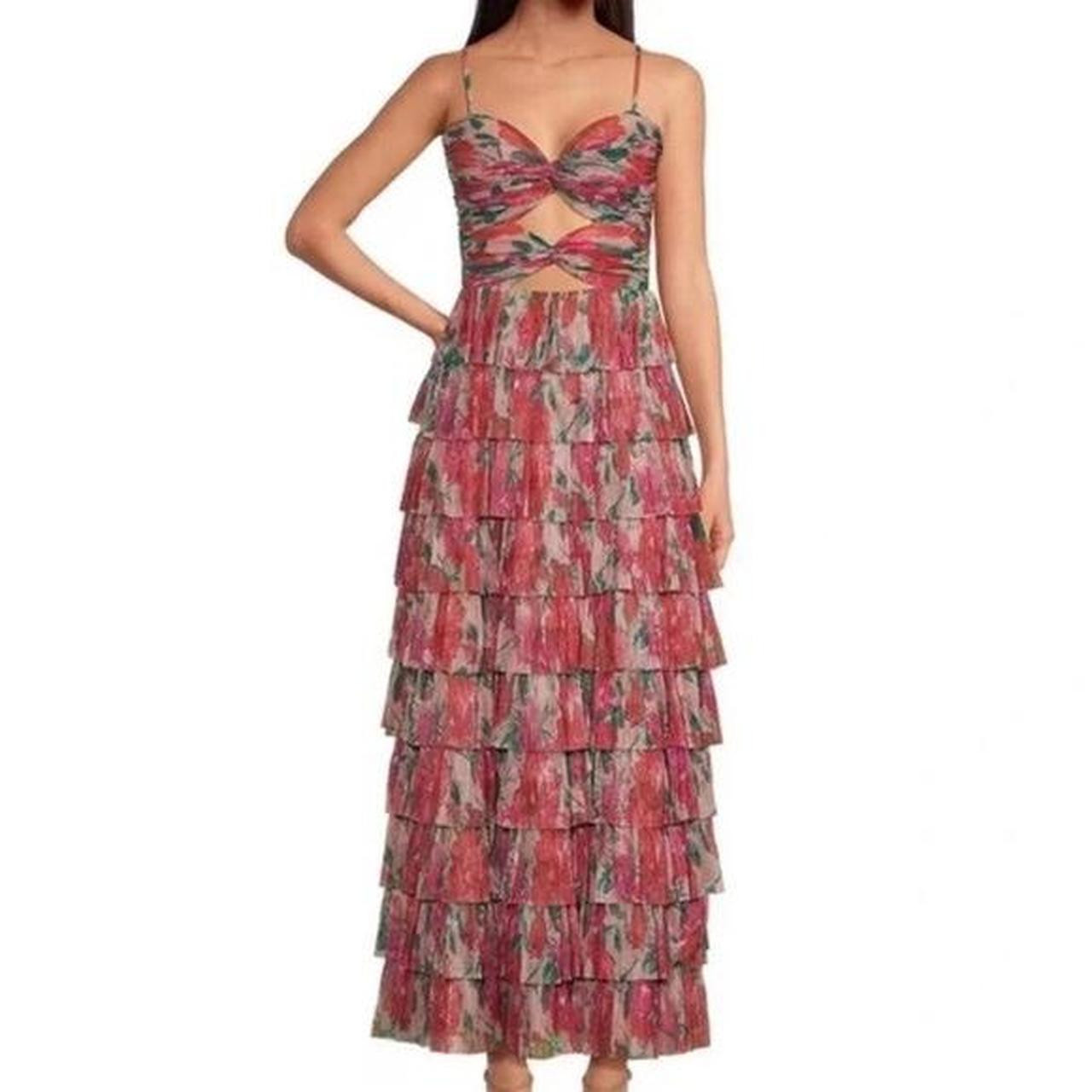 Gianni Bini Women's Dress - Multi/Red - 12 | Depop US