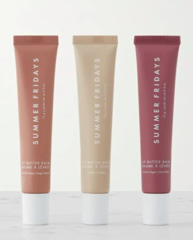 Summer Fridays Lip Butter Balm Trio: Vanilla, Vanilla Beige, and Brown Sugar, 3 Count (Pack of 1) | Amazon (US)