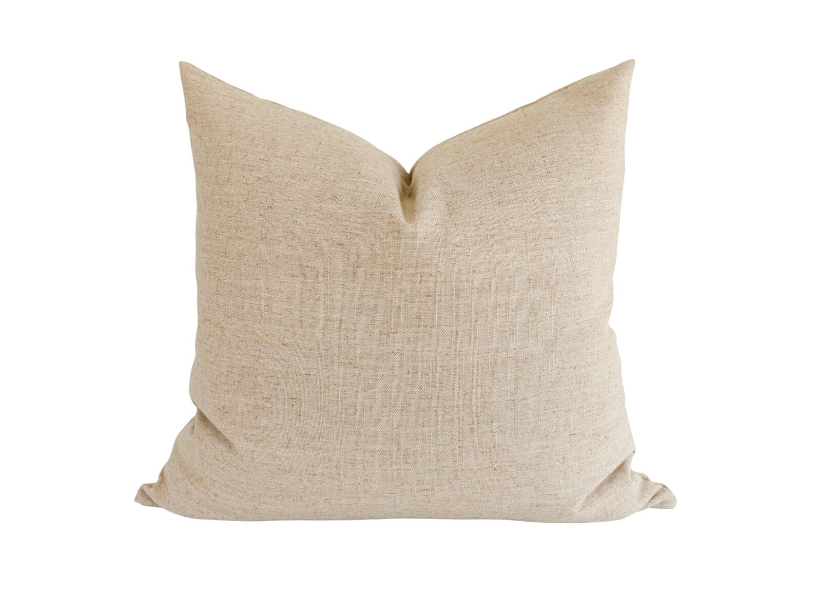 Neutral Linen Throw Pillow Cover: Beige Textured Weave, Minimalist Design | Etsy (Global)